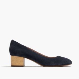Madewell black suede Ella pump heels